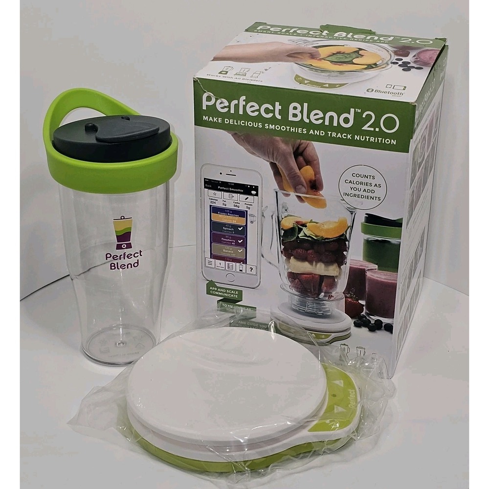Perfect Blend 2.0 Smart Scale Bluetooth Nutrition Tracker White Green